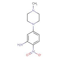 Chemical structure of 5-(4-methylpiperazin-1-yl)-2-nitroaniline - CSSB00000389681