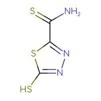Chemical structure of 5-sulfanyl-1,3,4-thiadiazole-2-carbothioamide - CSSB00133013796