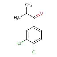 Chemical structure of 1-(3,4-dichlorophenyl)-2-methylpropan-1-one - CSSB00000748684