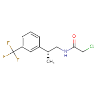 Chemical structure of 2-chloro-N-[(2R)-2-[3-(trifluoromethyl)phenyl]propyl]acetamide - CSSB21332095994