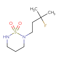 Chemical structure of 2-(3-fluoro-3-methylbutyl)-1λ⁶,2,6-thiadiazinane-1,1-dione - CSMB01847305667
