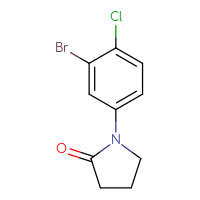 Chemical structure of 1-(3-bromo-4-chlorophenyl)pyrrolidin-2-one - CSSB00012695757