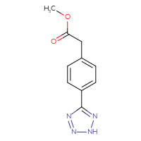 Chemical structure of methyl 2-[4-(2H-1,2,3,4-tetrazol-5-yl)phenyl]acetate - CSSB00029884745