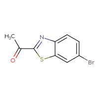 Chemical structure of 1-(6-bromo-1,3-benzothiazol-2-yl)ethan-1-one - CSSB00012660070