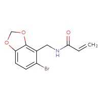 Chemical structure of N-[(5-bromo-2H-1,3-benzodioxol-4-yl)methyl]prop-2-enamide - CSSB21332040213