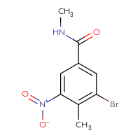 Chemical structure of 3-bromo-N,4-dimethyl-5-nitrobenzamide - CSSB01992566893