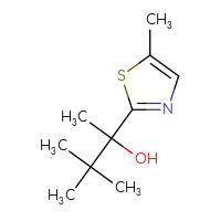 Chemical structure of 3,3-dimethyl-2-(5-methyl-1,3-thiazol-2-yl)butan-2-ol - CSSB00118808187