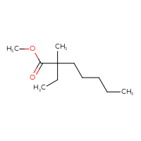 Chemical structure of methyl 2-ethyl-2-methylheptanoate - CSSB00017421242