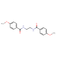 Chemical structure of 4-methoxy-N-{2-[(4-methoxyphenyl)formamido]ethyl}benzamide - CSSB00046081696