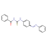 Chemical structure of 1-benzoyl-3-[4-(2-phenyldiazen-1-yl)phenyl]thiourea - CSSB02125603981