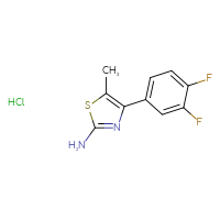Chemical structure of 4-(3,4-difluorophenyl)-5-methyl-1,3-thiazol-2-amine hydrochloride - CSSB02495338606