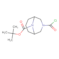 Chemical structure of tert-butyl 3-(carbonochloridoyl)-3,9-diazabicyclo[3.3.1]nonane-9-carboxylate - CSSB02126203181