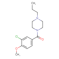 Chemical structure of 1-(3-chloro-4-methoxybenzoyl)-4-propylpiperazine - CSSB02037537652