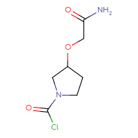 Chemical structure of 3-(carbamoylmethoxy)pyrrolidine-1-carbonyl chloride - CSSB00117285684