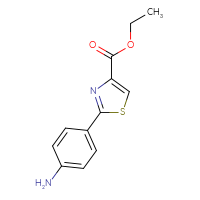 Chemical structure of ethyl 2-(4-aminophenyl)-1,3-thiazole-4-carboxylate - CSSB00008310637