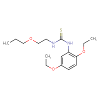 Chemical structure of 1-(2,5-diethoxyphenyl)-3-(2-propoxyethyl)thiourea - CSSB21432518580