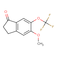 Chemical structure of 5-methoxy-6-(trifluoromethoxy)-2,3-dihydro-1H-inden-1-one - CSSB06623407560