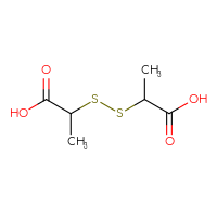 Chemical structure of 2-[(1-carboxyethyl)disulfanyl]propanoic acid - CSSB00000036602