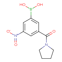 Chemical structure of [3-nitro-5-(pyrrolidine-1-carbonyl)phenyl]boronic acid - CSSB00020605628