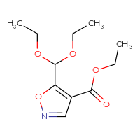 Chemical structure of ethyl 5-(diethoxymethyl)-1,2-oxazole-4-carboxylate - CSSB00015205887