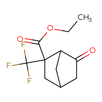 Chemical structure of ethyl 6-oxo-2-(trifluoromethyl)bicyclo[2.2.1]heptane-2-carboxylate - CSSB06908667549