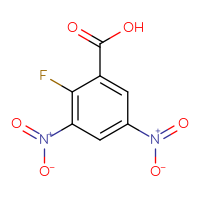 Chemical structure of 2-fluoro-3,5-dinitrobenzoic acid - CSSB00000744633