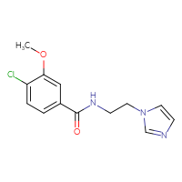 Chemical structure of 4-chloro-N-[2-(1H-imidazol-1-yl)ethyl]-3-methoxybenzamide - CSSB02017003543