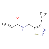 Chemical structure of N-[(4-cyclopropyl-1,2,3-thiadiazol-5-yl)methyl]prop-2-enamide - CSSB03439463749