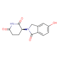 Chemical structure of (3S)-3-(5-hydroxy-1-oxo-2,3-dihydro-1H-isoindol-2-yl)piperidine-2,6-dione - CSSB20959035649