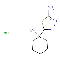 Chemical structure of 5-(1-aminocyclohexyl)-1,3,4-thiadiazol-2-amine hydrochloride - CSSB06630655942