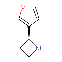 Chemical structure of (2S)-2-(furan-3-yl)azetidine - CSSB00015414354