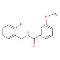 Chemical structure of N-[(2-bromophenyl)methyl]-3-methoxybenzamide - CSSB00000658261