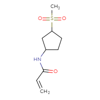 Chemical structure of N-(3-methanesulfonylcyclopentyl)prop-2-enamide - CSSB00117290143