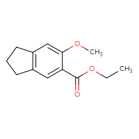Chemical structure of ethyl 6-methoxy-2,3-dihydro-1H-indene-5-carboxylate - CSSB00049354886