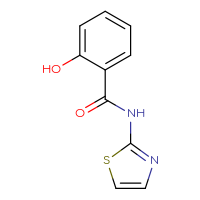 Chemical structure of 2-hydroxy-N-(1,3-thiazol-2-yl)benzamide - CSSB00000185428