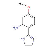 Chemical structure of 2-(1H-imidazol-2-yl)-5-methoxyaniline - CSSB00000089424