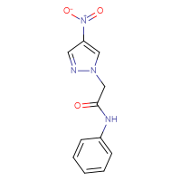 Chemical structure of 2-(4-nitro-1H-pyrazol-1-yl)-N-phenylacetamide - CSSB00000520243