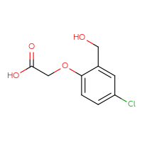 Chemical structure of 2-[4-chloro-2-(hydroxymethyl)phenoxy]acetic acid - CSSB00000027484