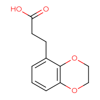 Chemical structure of 3-(2,3-dihydro-1,4-benzodioxin-5-yl)propanoic acid - CSSB00010390038
