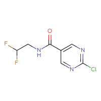Chemical structure of 2-chloro-N-(2,2-difluoroethyl)pyrimidine-5-carboxamide - CSSB00014874169