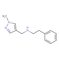 Chemical structure of [(1-methyl-1H-pyrazol-4-yl)methyl](2-phenylethyl)amine - CSSB00000268416