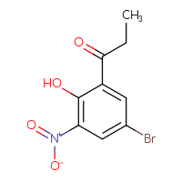 Chemical structure of 1-(5-bromo-2-hydroxy-3-nitrophenyl)propan-1-one - CSSB00009999112