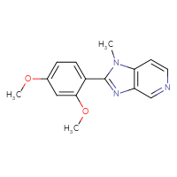 Chemical structure of 2-(2,4-dimethoxyphenyl)-1-methyl-1H-imidazo[4,5-c]pyridine - CSSB02125428079