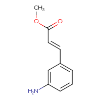 Chemical structure of methyl (2E)-3-(3-aminophenyl)prop-2-enoate - CSSB00102525388