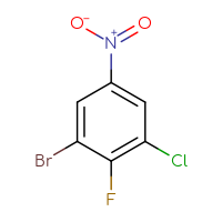 Chemical structure of 1-bromo-3-chloro-2-fluoro-5-nitrobenzene - CSSB00010128129