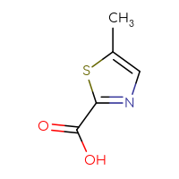 Chemical structure of 5-methyl-1,3-thiazole-2-carboxylic acid - CSSB00011579254