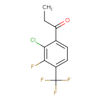 Chemical structure of 1-[2-chloro-3-fluoro-4-(trifluoromethyl)phenyl]propan-1-one - CSSB21103685753