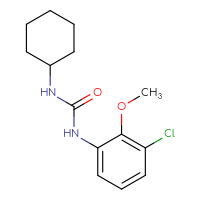 Chemical structure of 3-(3-chloro-2-methoxyphenyl)-1-cyclohexylurea - CSSB00046169205