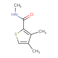 Chemical structure of N,3,4-trimethylthiophene-2-carboxamide - CSSB02495400288