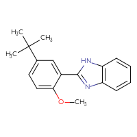 Chemical structure of 2-(5-tert-butyl-2-methoxyphenyl)-1H-1,3-benzodiazole - CSSB06589601990